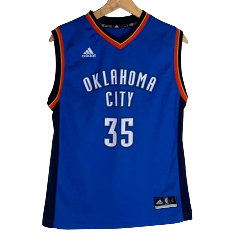 Adidas Oklahoma City Thunder Jersey L Blue Kevin Durant 35 NBA Youth‎ Sleeveless